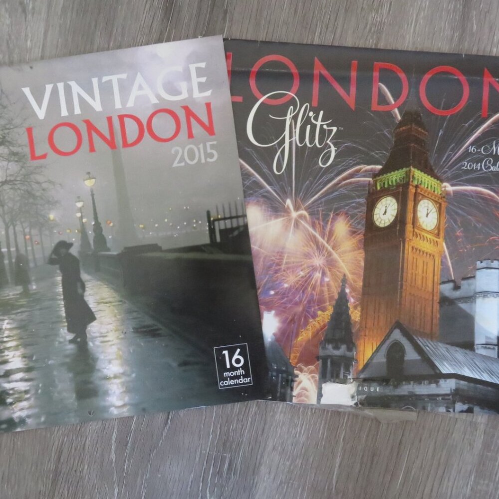 Vintage London 2015 & London Glitz 2013 Calendars (K634)
